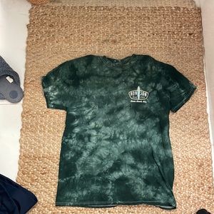 Ron Jon surf shop green tie-dye tee